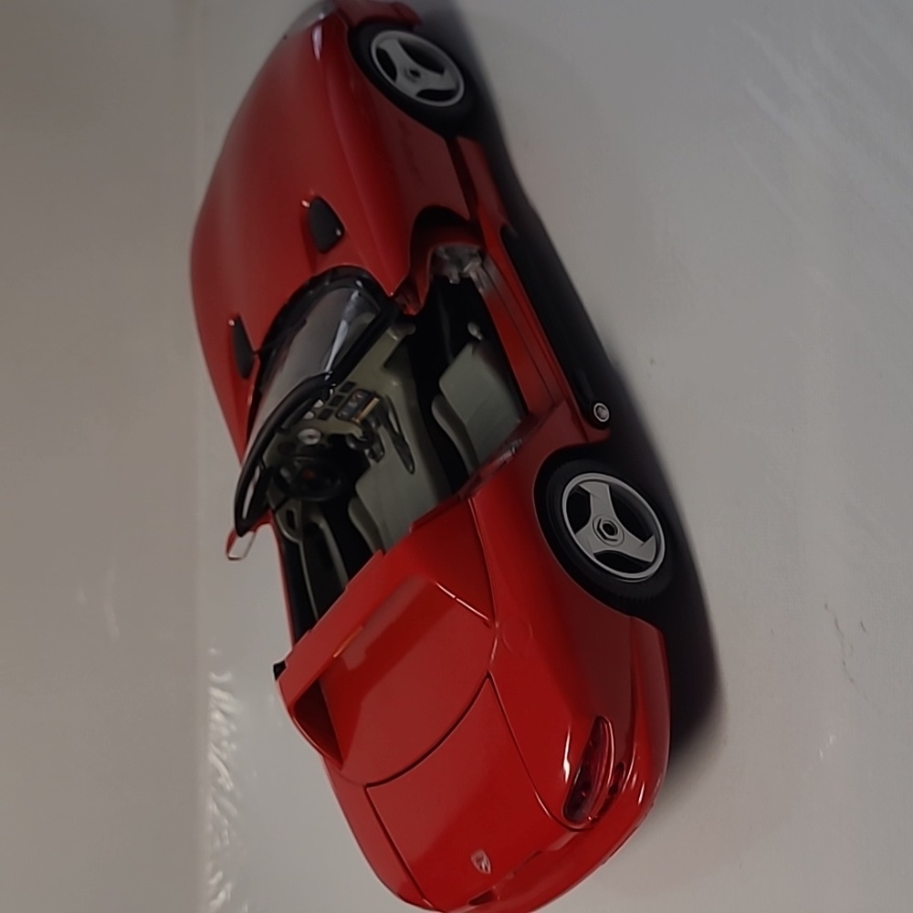 Vintage burago dodge viper Gts rt/10 couple red gear  diecast model  Italy